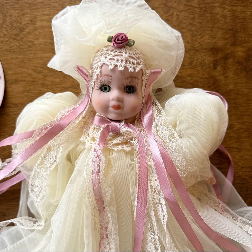 Elsie Massey Original 9" Porcelain Baby Doll Dana 21" Long Lace Tulle Costume
